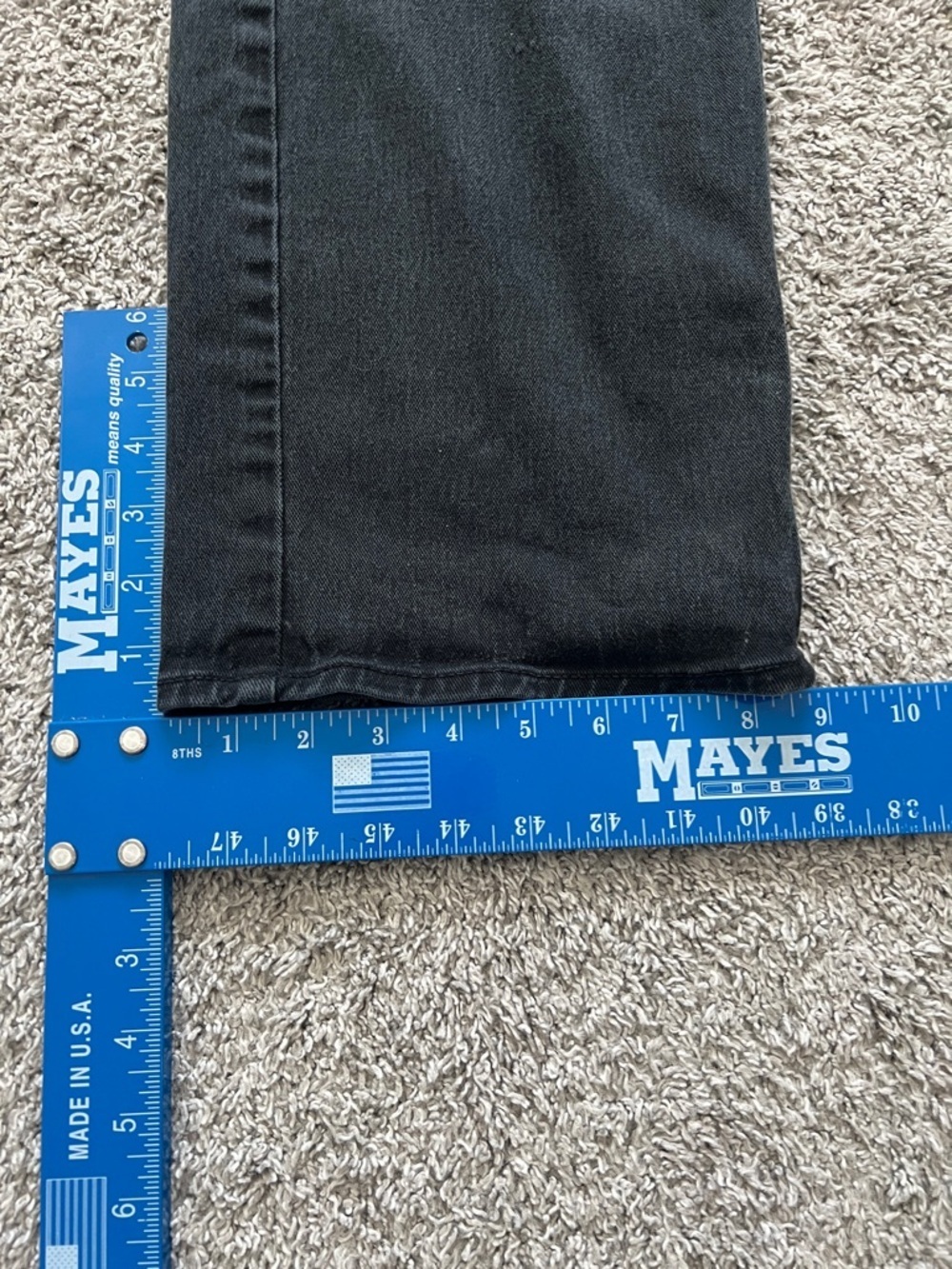 DENIZEN from Levi's Men's 285 Relaxed Fit Black Straight-Leg Jeans - Size 38x30 - Picture 9 of 10